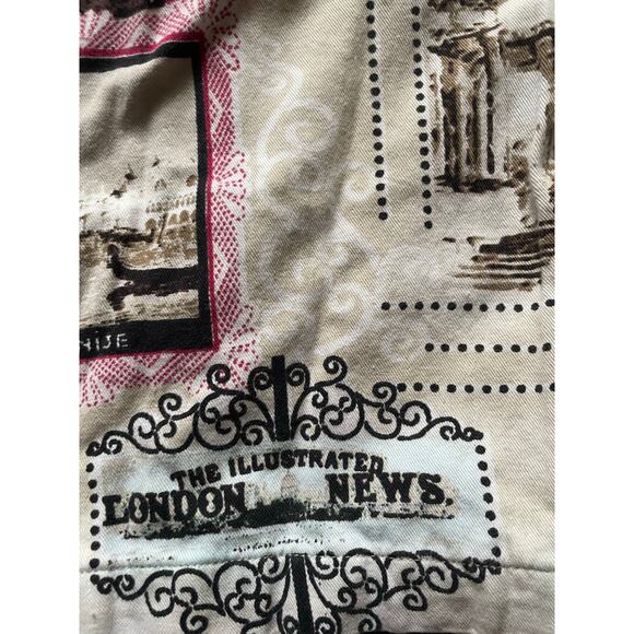 Units Geometric Postcard Novelty Art Print Jacket Unisex Size Large Cotton - Picture 8 of 9